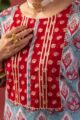 Image for Kusvaa Wkr216 Aradia Cotton Handblock Print Kurta Closeup