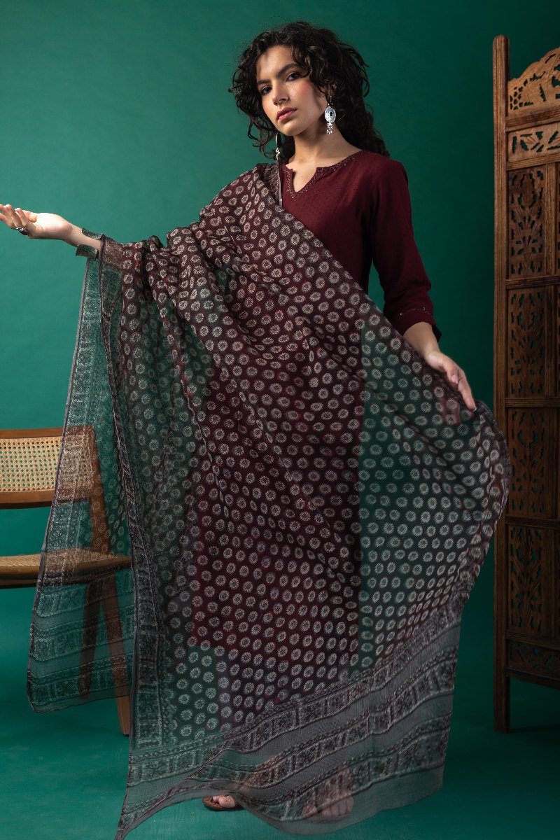 Image for Kusvaa Wkr219 Kriti Handloom Cotton Kurta Pocket