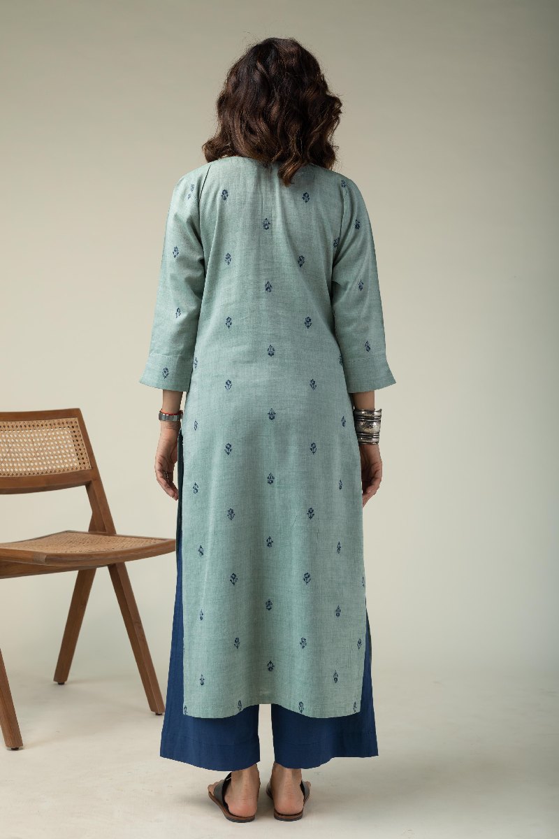 Image for Kusvaa Wkr220 Shaisa Handloom Cotton Kurta Pocket