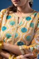 Image for Kusvaa Wkr221 Eidha Cotton Handblock Print Kurta Closeup 2