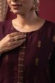 Image for Kusvaa Cood113 Savitha Cotton Silk Kurta Pant Set Closeup