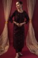 Image for Kusvaa Cood113 Savitha Cotton Silk Kurta Pant Set Neck