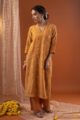 Image for Kusvaa Cood114 Pranashiv Chanderi Kurta Pant Set Neck