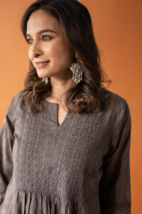 Image for Kusvaa Dr073 Svara Handblock Cotton A Line Dress Featured