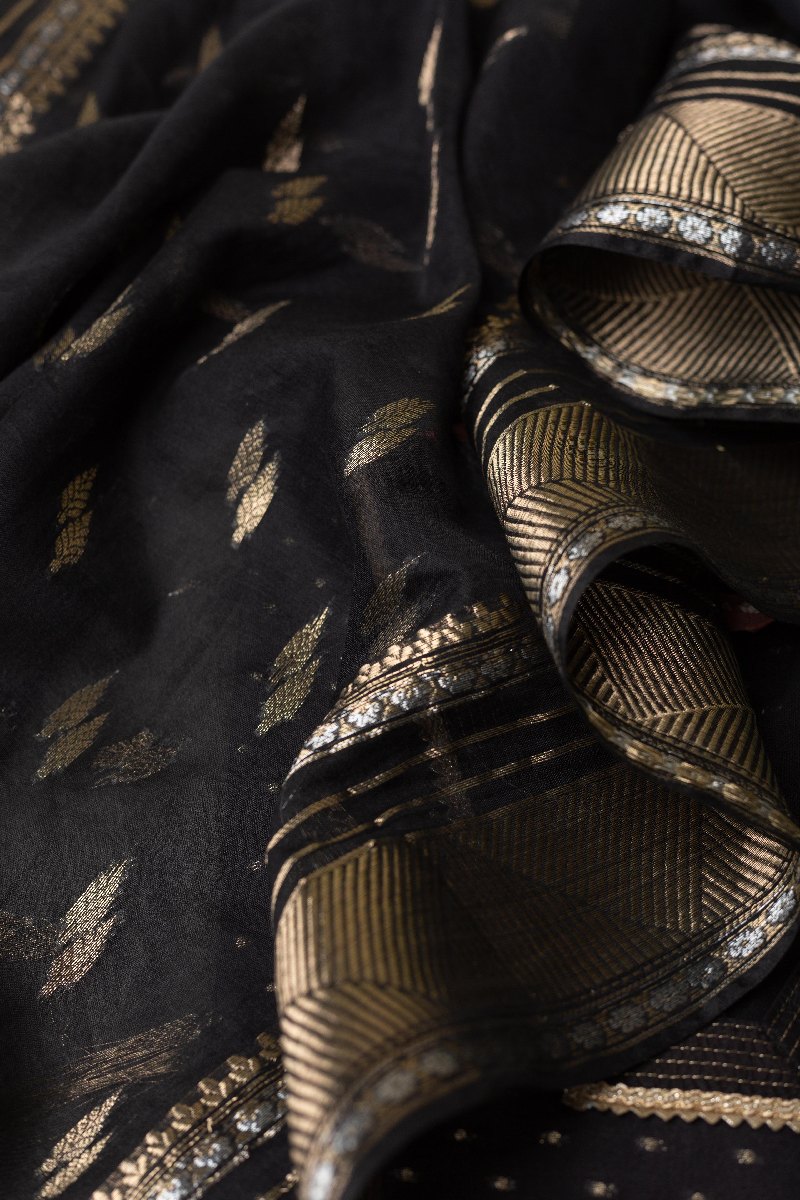 Image for Kusvaa Dup272 Vritika Chanderi Dupatta Side