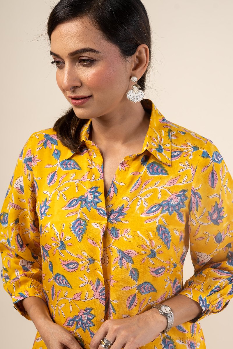 Image for Kusvaa Wkr224 Shrinika Modal Handblock Print Kurta Featured New