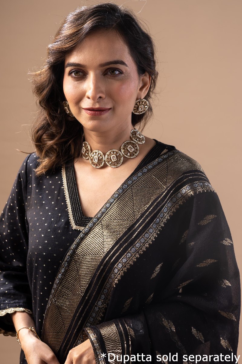 Image for Kusvaa Wkr225 Vritika Chanderi Straight Fit Kurta Featured