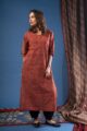 Image for Kusvaa Wkr228 Krita Cotton Handblock Print Kurta Front