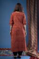 Image for Kusvaa Wkr228 Krita Cotton Handblock Print Kurta Pocket