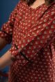 Image for Kusvaa Wkr228 Krita Cotton Handblock Print Kurta Sitting