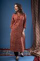 Image for Kusvaa Wkr229 Maitheli Cotton Handblock Kurta Closeup
