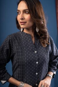 Image for Kusvaa Cood117 Nia Handloom Cotton Kurta Pant Set Featured