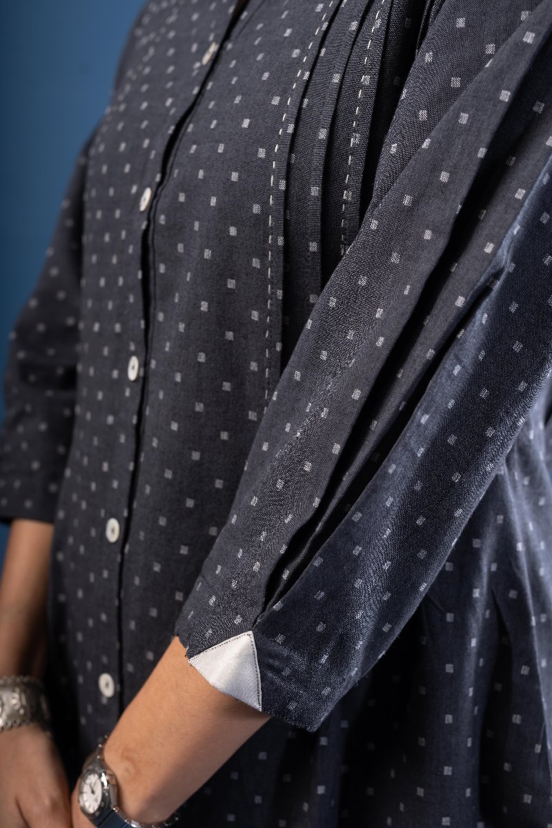 Image for Kusvaa Cood117 Nia Handloom Cotton Kurta Pant Set Neck