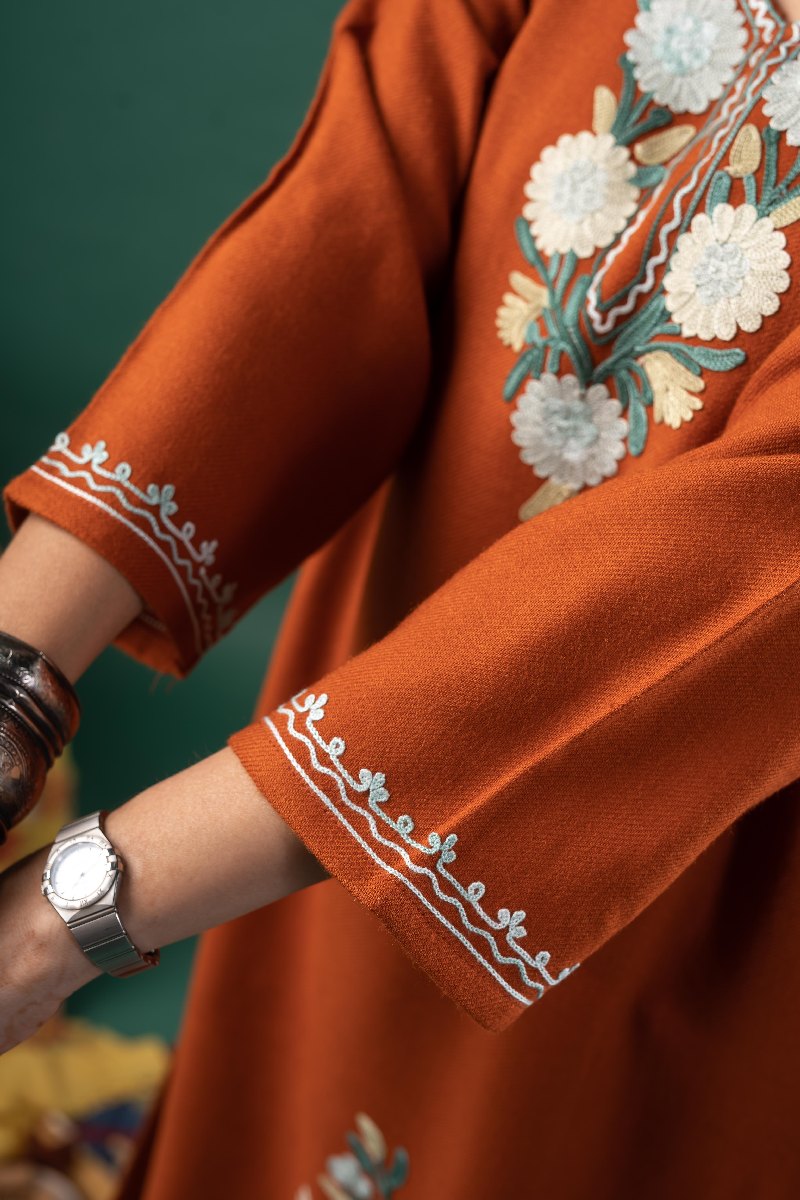Image for Kusvaa Cood119 Pinu Woolen Kurta Pant Set Back