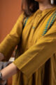 Image for Kusvaa Dr078 Saanvi Handloom Cotton A Line Dress Closeup 2