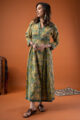 Image for Kusvaa Dr079 Iravya Handblock Cotton A Line Dress Side