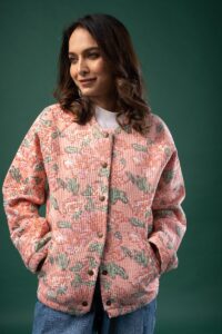 Image for Kusvaa Jak015 Abhira Handblock Full Sleeves Jacket Featured