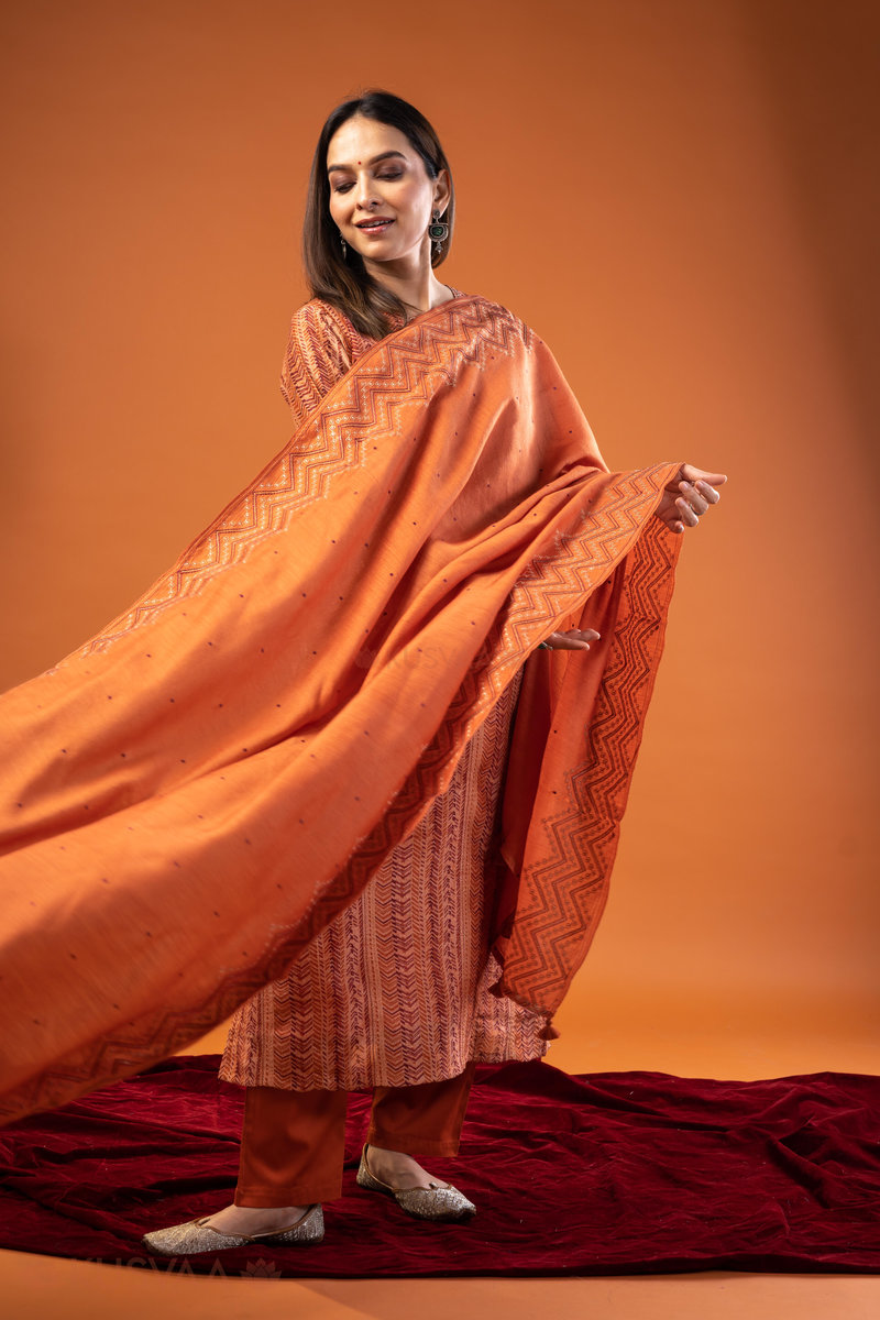 Image for Kusvaa Kds025 Evara Kurta With Dupatta Set Sleeves New