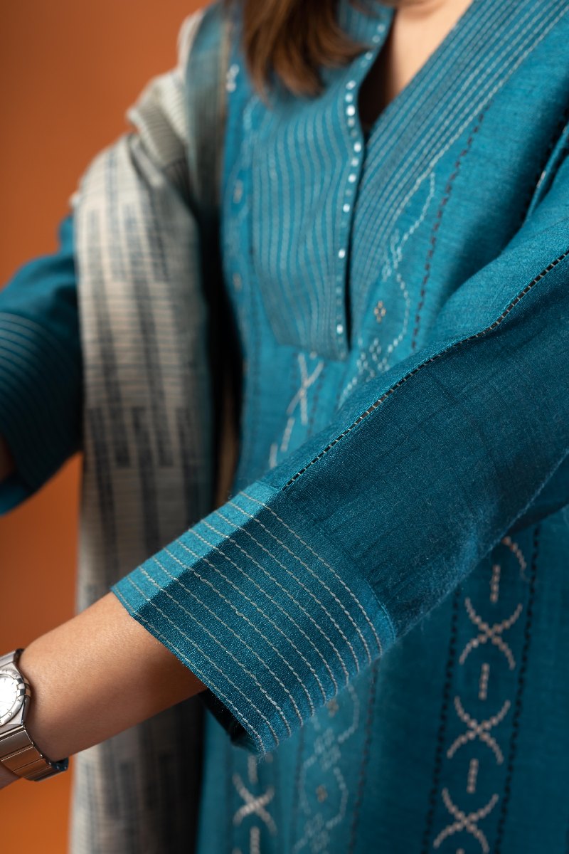 Image for Kusvaa Kds026 Iska Kurta With Dupatta Set Closeup 2