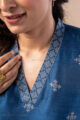 Image for Kusvaa Kds027 Amrita Tussar Kurta With Dupatta Set Closeup