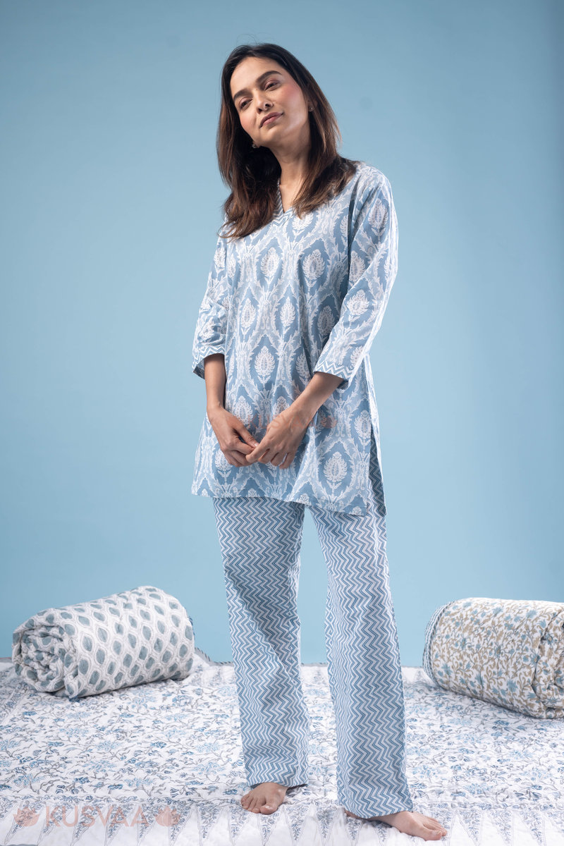Image for Kusvaa Lwj007 Aaliyah Cotton Loungewear Set Side