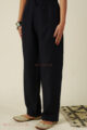 Image for Kusvaa Pnt013 Misti Multi Color Woolen Pant Black Front