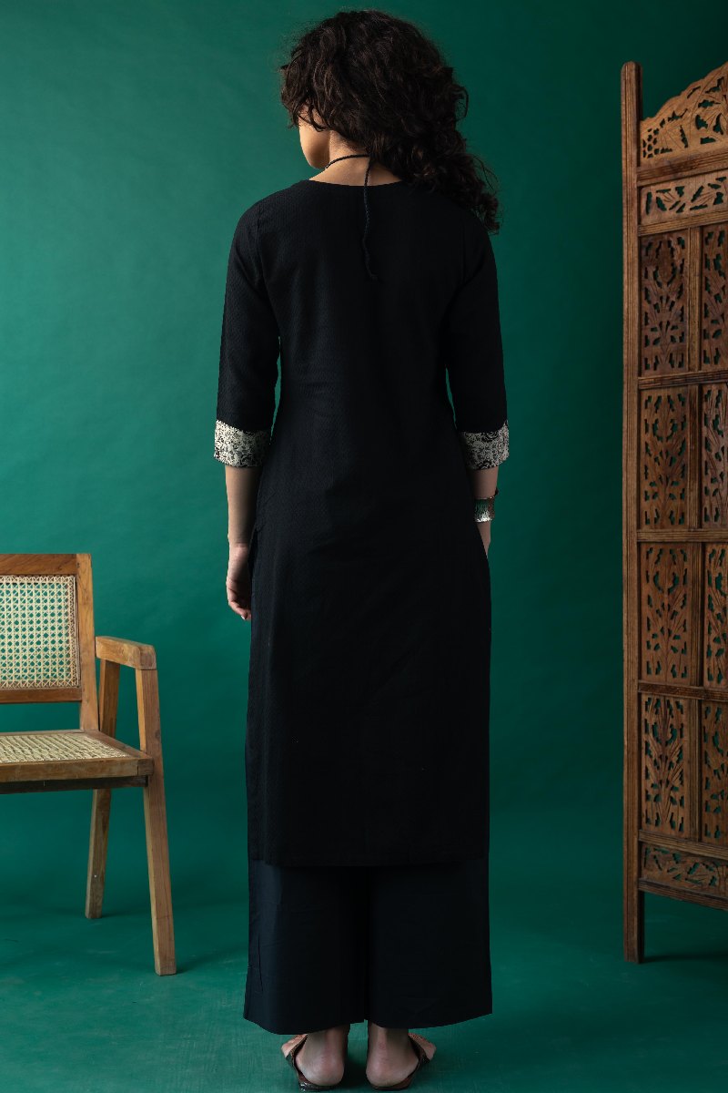 Image for Kusvaa Wkr230 Aria Handloom Cotton Kurta Back