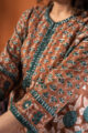 Image for Kusvaa Wkr234 Nihari Cotton Handblock Kurta Closeup 2