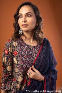 Image for Kusvaa Wkr237 Kamya Cotton Handblock Kurta Featured