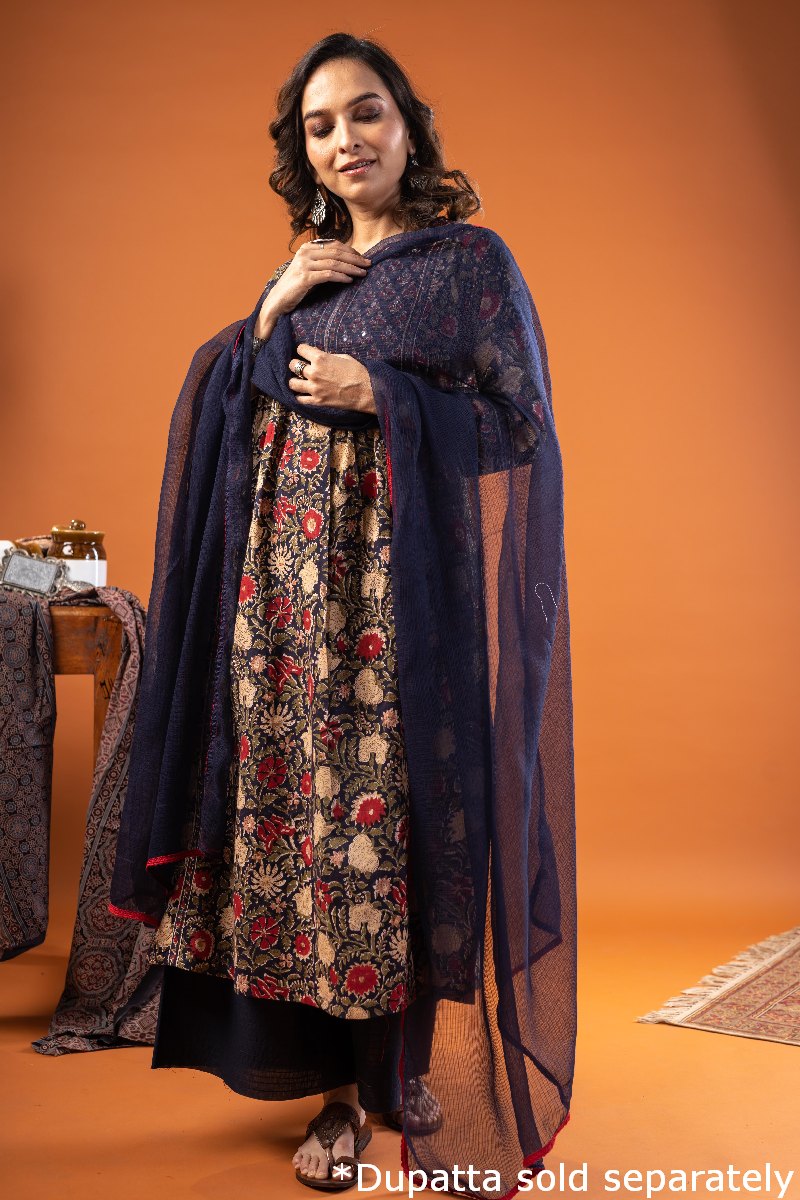 Image for Kusvaa Wkr237 Kamya Cotton Handblock Kurta Pattern