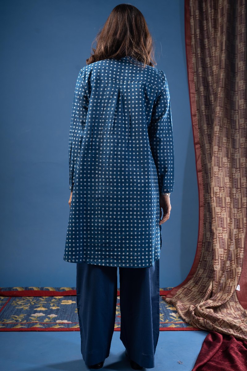 Image for Kusvaa Wkr238 Erisha Cotton Handblock Kurta Back