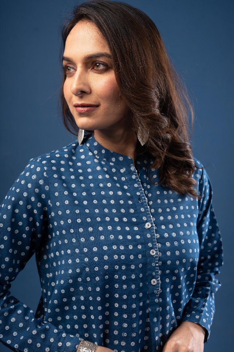 Image for Kusvaa Wkr238 Erisha Cotton Handblock Kurta Featured