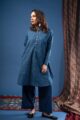 Image for Kusvaa Wkr238 Erisha Cotton Handblock Kurta Sitting