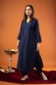 Image for Kusvaa Wkr240 Nirvi Chanderi Straight Kurta Neck