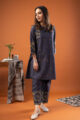 Image for Kusvaa Cood126 Ziva Handloom Cotton Kurta Pant Set Neck