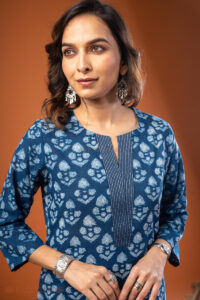 Image for Kusvaa Wkr242 Keeva Cotton Handblock Print Kurta Featured