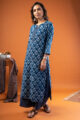 Image for Kusvaa Wkr242 Keeva Cotton Handblock Print Kurta Front