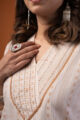 Image for Kusvaa Wkr246 Dewina Handloom Cotton Kurta Closeup