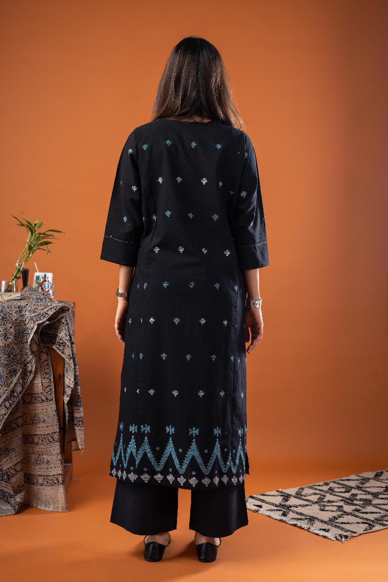 Image for Kusvaa Wkr249 Krishna Handloom Cotton Kurta Back