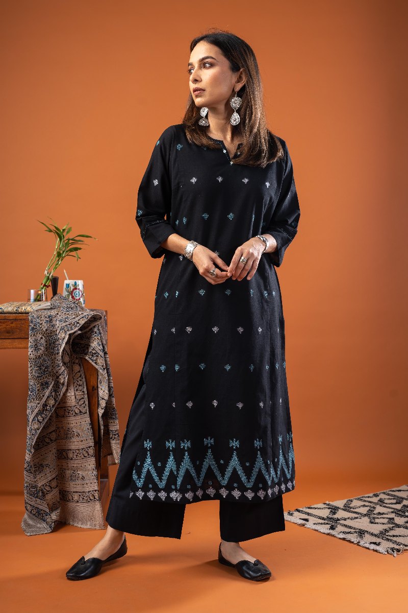 Image for Kusvaa Wkr249 Krishna Handloom Cotton Kurta Pocket