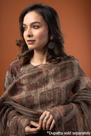 Image for Kusvaa Wkr252 Veena Cotton Handblock Print Kurta Featured
