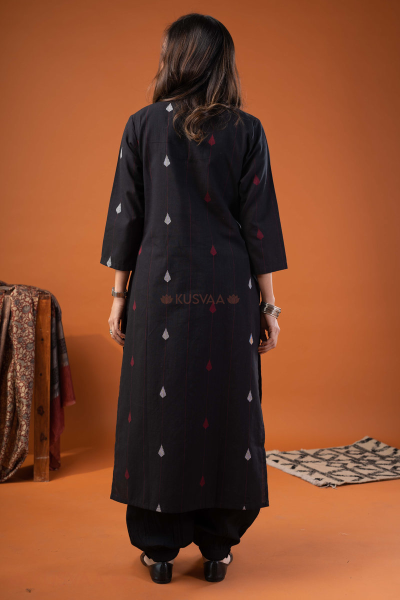 Image for Kusvaa Wkr254 Urvi Handloom Cotton Kurta Back