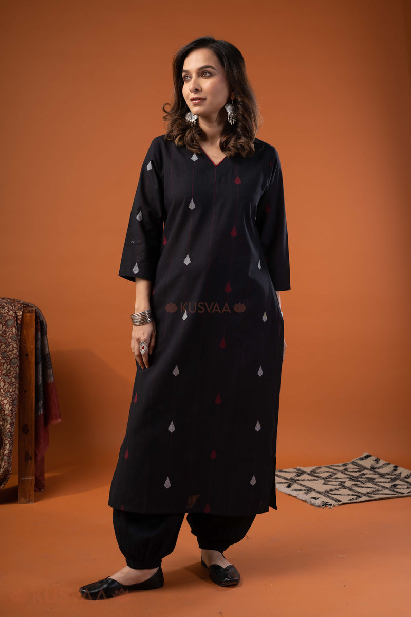 Image for Kusvaa Wkr254 Urvi Handloom Cotton Kurta Pocket