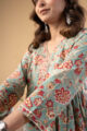 Image for Kusvaa Wkr257 Ashir Cotton Handblock Print Kurta Closeup 2