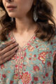 Image for Kusvaa Wkr257 Ashir Cotton Handblock Print Kurta Closeup