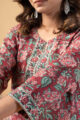 Image for Kusvaa Wkr258 Arohini Cotton Handblock Print Kurta Closeup 2