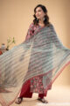 Image for Kusvaa Wkr258 Arohini Cotton Handblock Print Kurta Side