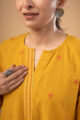 Image for Kusvaa Cood129 Navika Handloom Cotton Kurta Pant Set Closeup 2