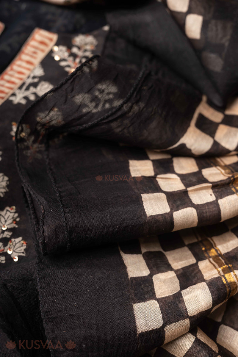 Image for Kusvaa Dup288 Nikita Chanderi Dupatta Front