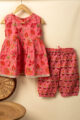 Image for Kusvaa Grw075 Prakriti Cotton Girls Kurta Pant Set Closeup 2 New